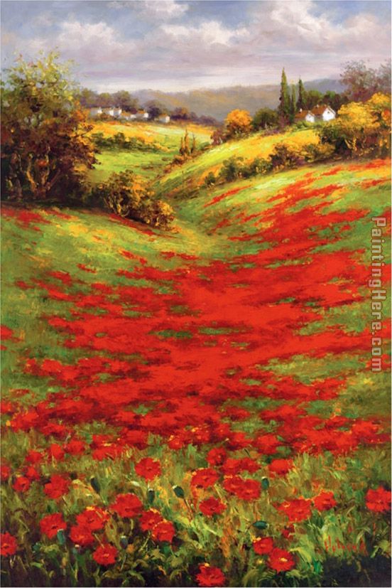 Valley View by Hulsey painting - Roberto Lombardi Valley View by Hulsey art painting